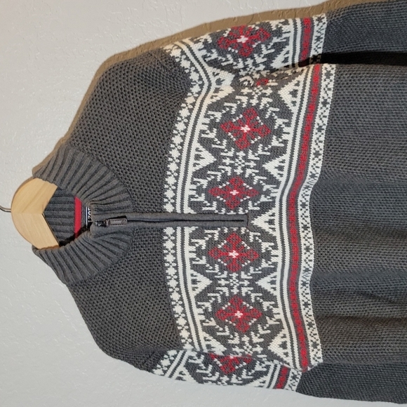 ZOD Knit Patterned 1/4 Zip Sweater XXL - Picture 3 of 7